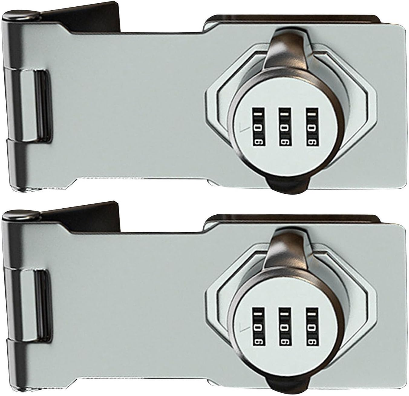 Leona Co 2X Mechanical Password Cabinet Lock &ndash; 3-Digit Keyless Combination Hasp for Drawer, Mailbox, Locker & Door | Heavy-Duty Zinc Alloy Security Lock with Screws image number 3