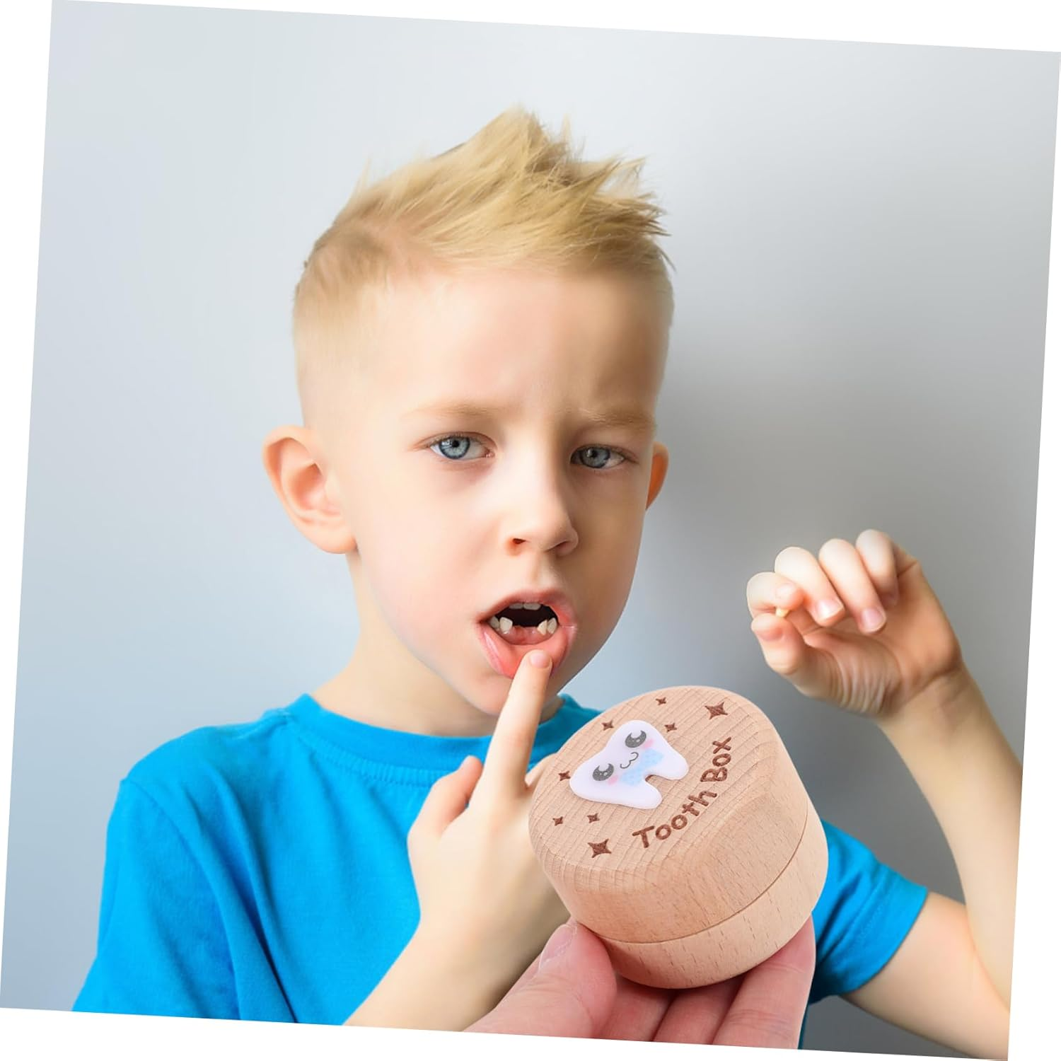 Wooden Tooth Keepsake Box for Boy Girl Modern Minimalist Storage Container for First Tooth Newborn Present and Memory Organizer Durable Safe and Elegant Design image number 6