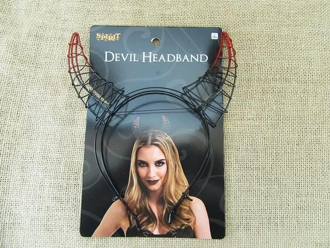 4Pcs Devil Ox Horn Hair Hoop Halloween Party Nightclub Headband image number 4