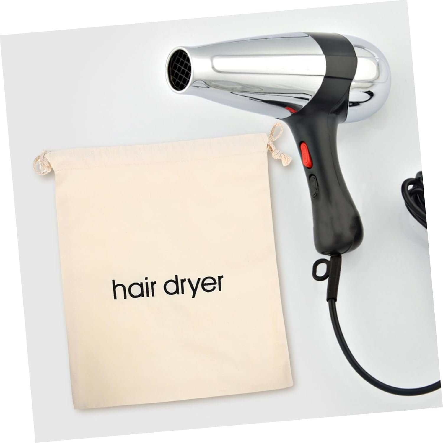 BESTYASH 2Pcs Hair Dryer Case Bag Portable Hair Dryer Storage Bag Drawstring for Travel Hotel Stylist Organizing image number 2