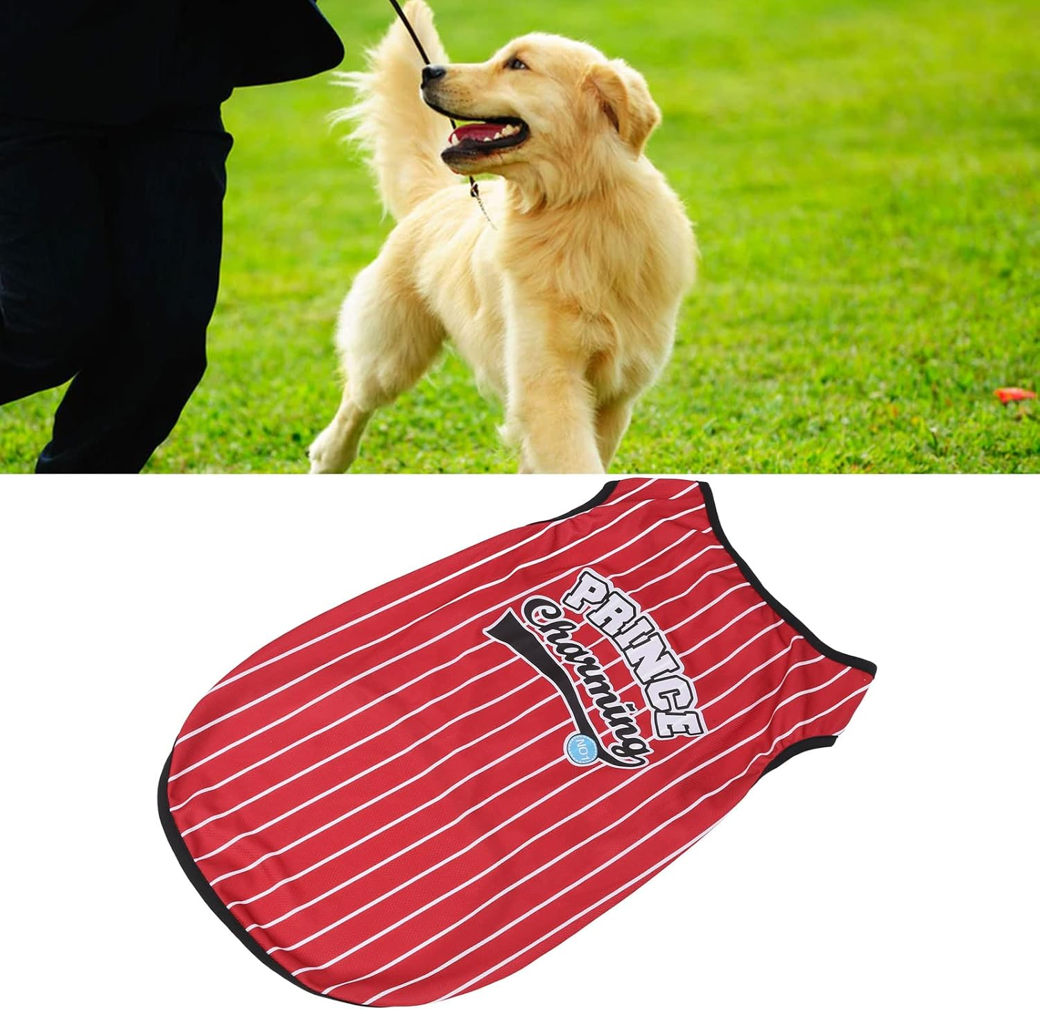 Pet Vertical Stripes Vest, Classic Loose Prevent Sunburn Avoid Hair Loss Dog Shirts, Pet Printed Clothes Dog Outfit Soft Dog Sweatshirt Pet Clothes for Pet Dogs Cats (S) image number 5