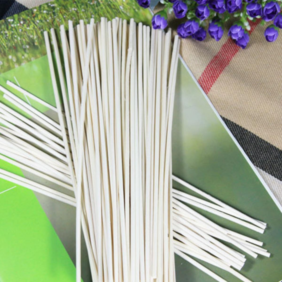Ciieeo 150Pcs Essential Oil Volatilizer Stick Rattan Aroma Diffuser Reed Sticks for Oil Diffuser Replacement Use in Home Office image number 3