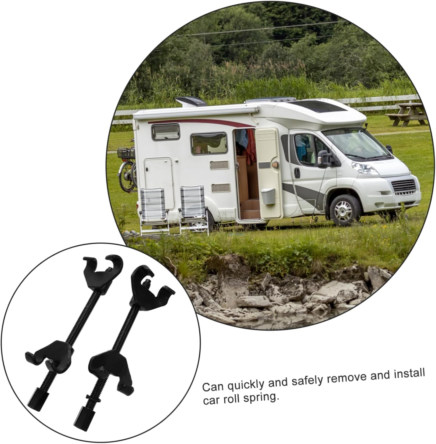 MUCKLILY 2Pcs Automotive Strut Compressor Tool Car Spring Compressor Coil Spring Removal Tool Easy Install and Disassemble image number 6