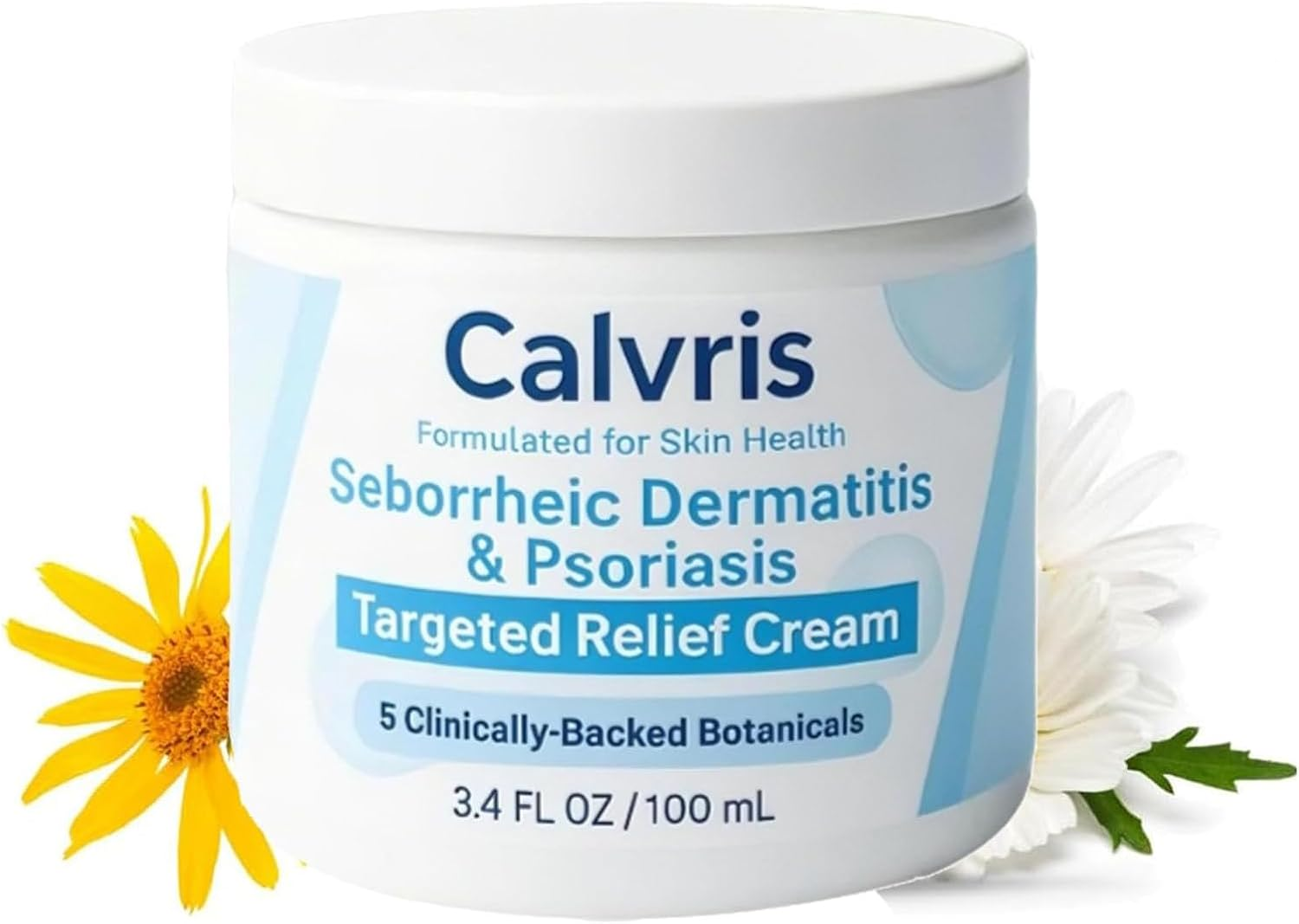 Calvris Scalp Relief Balm, Beard Recovery Cream, Natural Moisturizing, for Soft and Soothed Scalp and Skin, for All Skin Types (2Pcs)