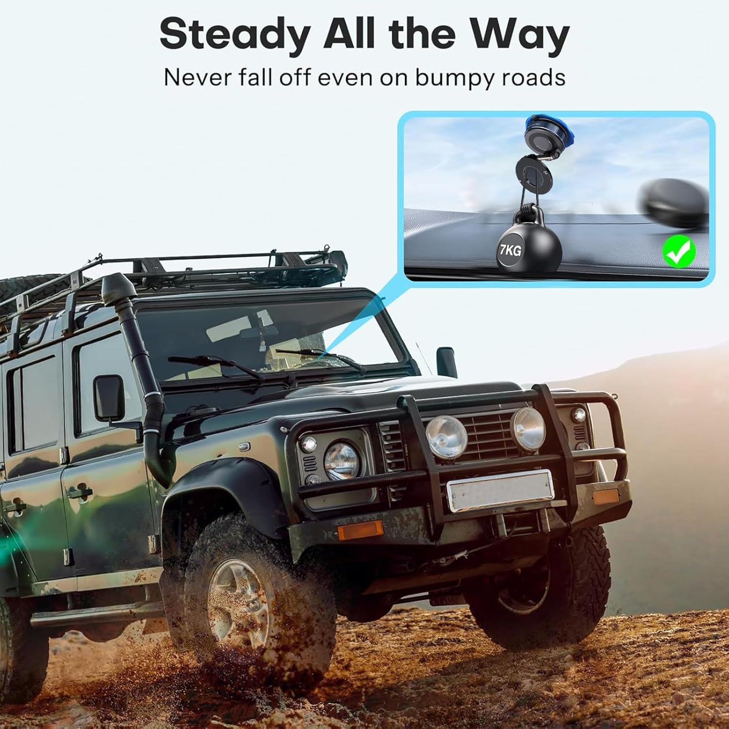 Rookii 360&deg;Vacuum Magnetic Suction Phone Holder,Foldable and Retractable Hands-Free Suction Cup Phone Mount for Car/Gym/Mirror/Smooth Surface, Compatible with Iphone Android and All Smartphones. image number 5