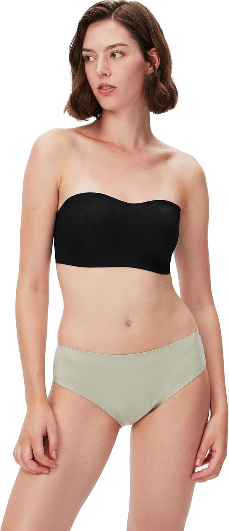 Seamless Mid Rise Period Underwear - Heavy Absorbency - Leakproof Period Undies - Discreet Reusable Menstrual Panties image number 5