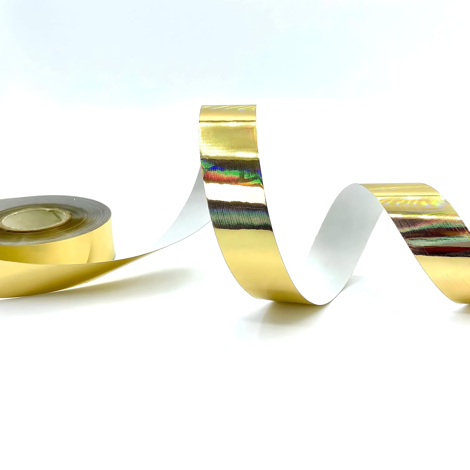 Generic Holographic Decorative Craft Tape, Gold, 20Mm X 20M, Paperback, 1 Count, Sports Equipment, Scrapbooking, Gift Wrapping, Mirror Tape, Holo, Sticky Tape