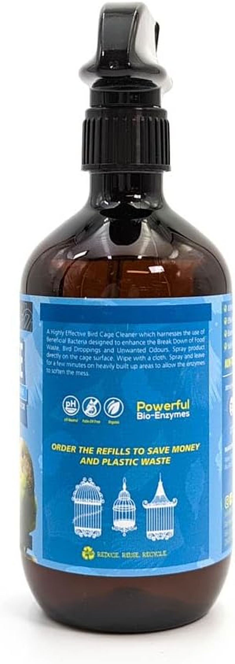 500Ml Eco Bird Cage Cleaner Odour Remover - Effective Cleaning Solution for Bird Cages - Environmentally Friendly Formula image number 2