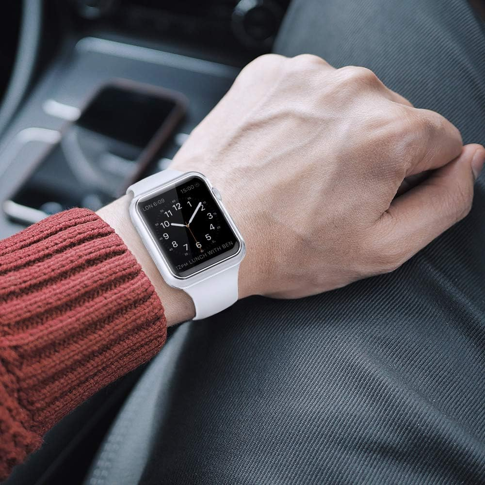 Simpeak 2PACK Soft Screen Protector Case Compatible with Apple Watch Series 10(42Mm 46Mm) Series 9 Ultra 8 7(41Mm 45Mm 49Mm) Series 6 SE 5 4(40Mm 44Mm) Series 3 2(38Mm 42Mm),Clear (40Mm) image number 6