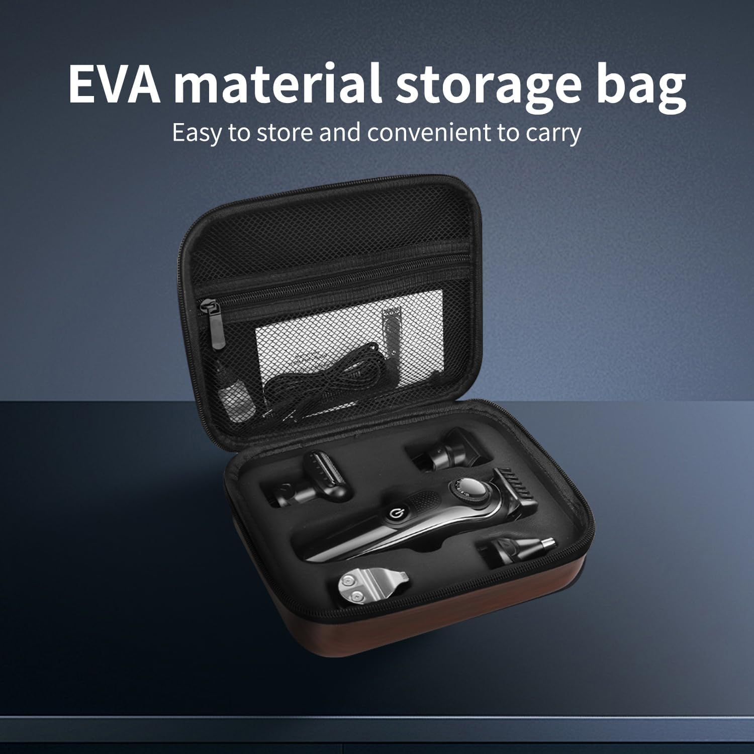 Necomi 5-In-1 Beard Trimmer, Men'S Trimmer, 5 Replacement Heads for Shaving, Haircutting & Nose Hair, 10 Length Settings, with Storage Bag, 90-Minute Running Time, Suitable for Facial and Body Beauty image number 5