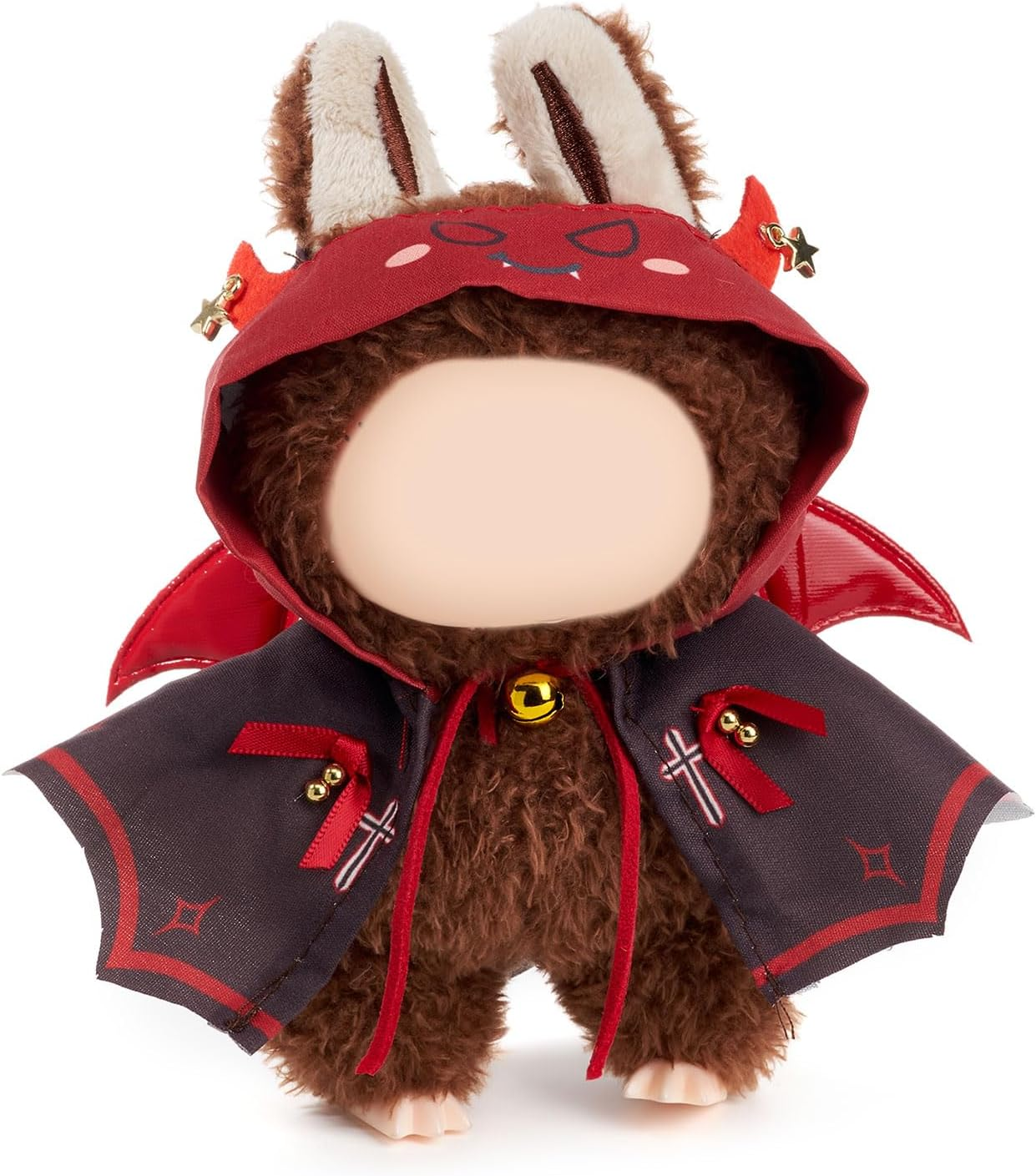 Clothes for Labubu, 17Cm Doll Clothes Set Suitable for Labubu Dolls Accessories - Cloak + Wings (NO Doll),Little Devil