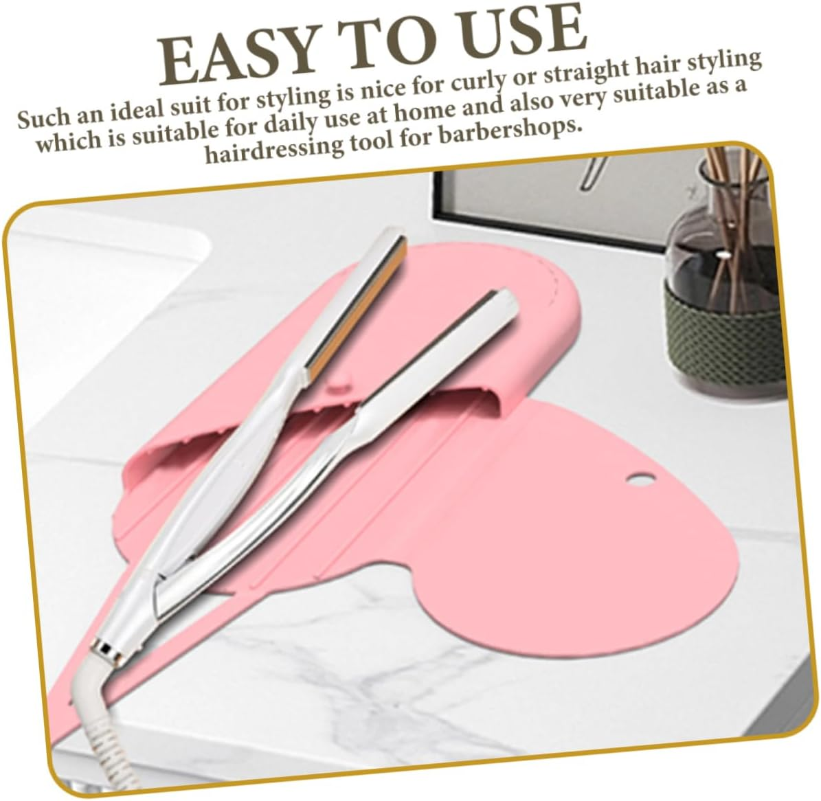 Ipetboom Hair Straightener Bag Silicone Mat Insulated Storage Organizer Heatproof for Home image number 6