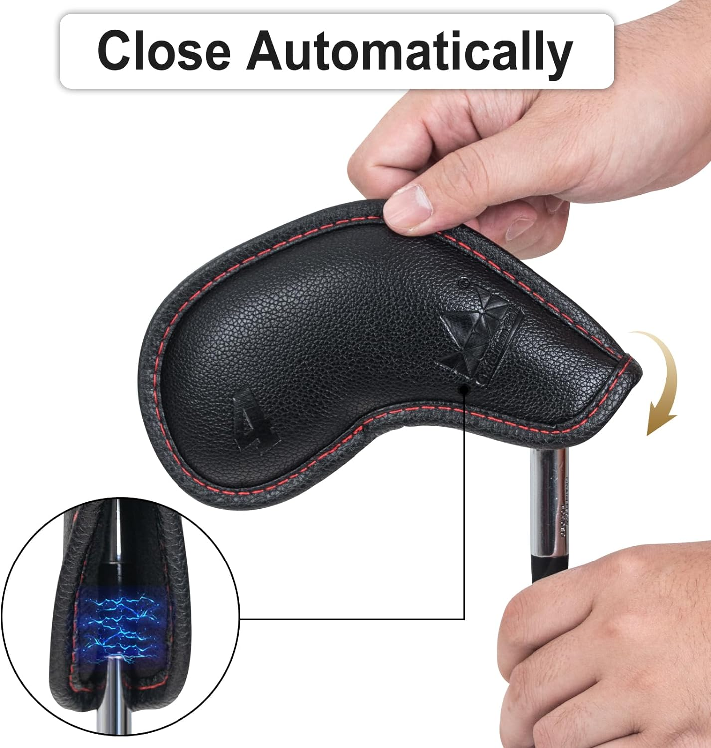 Craftsman Golf 9Pcs/Set Black Golf Club Iron Headcovers Set for Ping Callaway Mizuno Taylomade Etc. Also 1 Pc #2 or L Cover image number 1