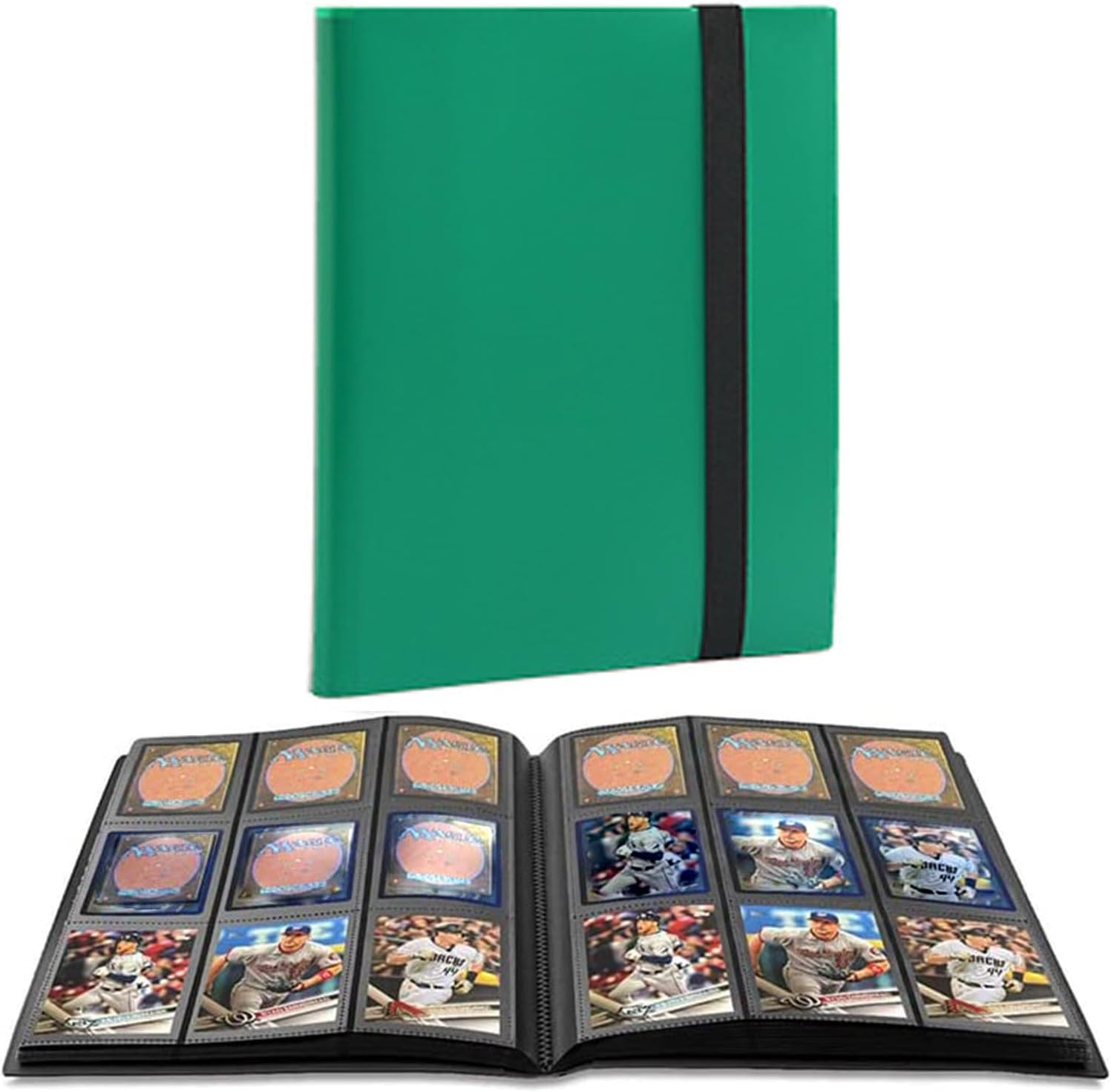 Trading Card Binder Holder, Basketball Card Album Compatible with Yugioh MTG Cards, 9 Pocke Card Album, TCG Book Best Display Protection Trading Cards - Put up to 540 Cards(Black)