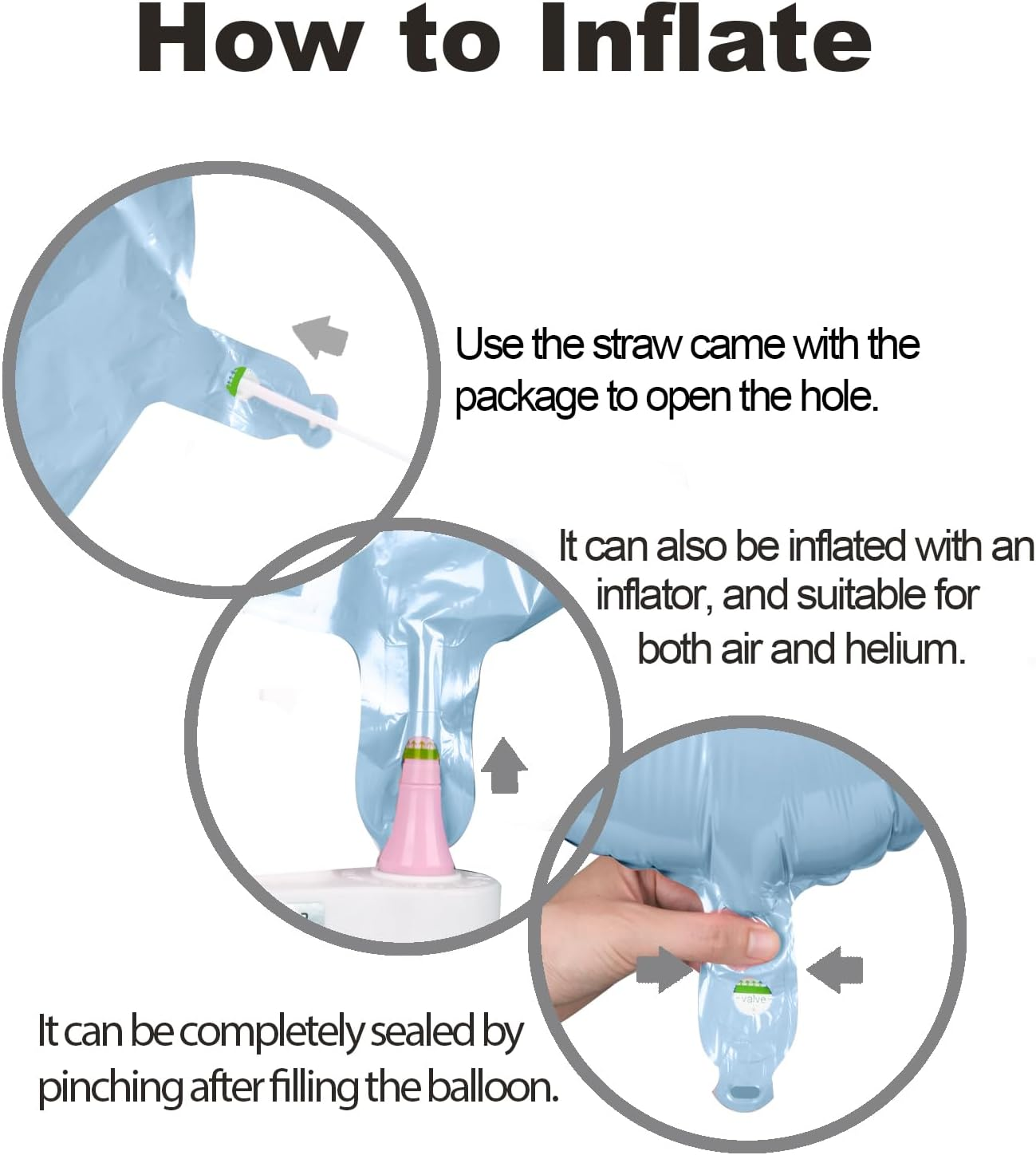 SULALABOO 40Inch Light Blue Number 1 Balloon Large Helium Baby Blue Number Balloons 0-9 Giant Digital 0Th Foil Mylar Big Party Balloon for Boy Birthday Party Anniversary Graduation Decorations image number 4