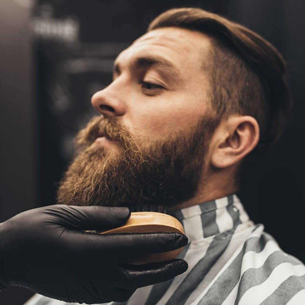 Beard Brush with First Cut Natural Boar Bristles, Shaving Brush Exfoliates Skin with Firm Bristles to Tame and Soften Your Facial Hair by Slick image number 2