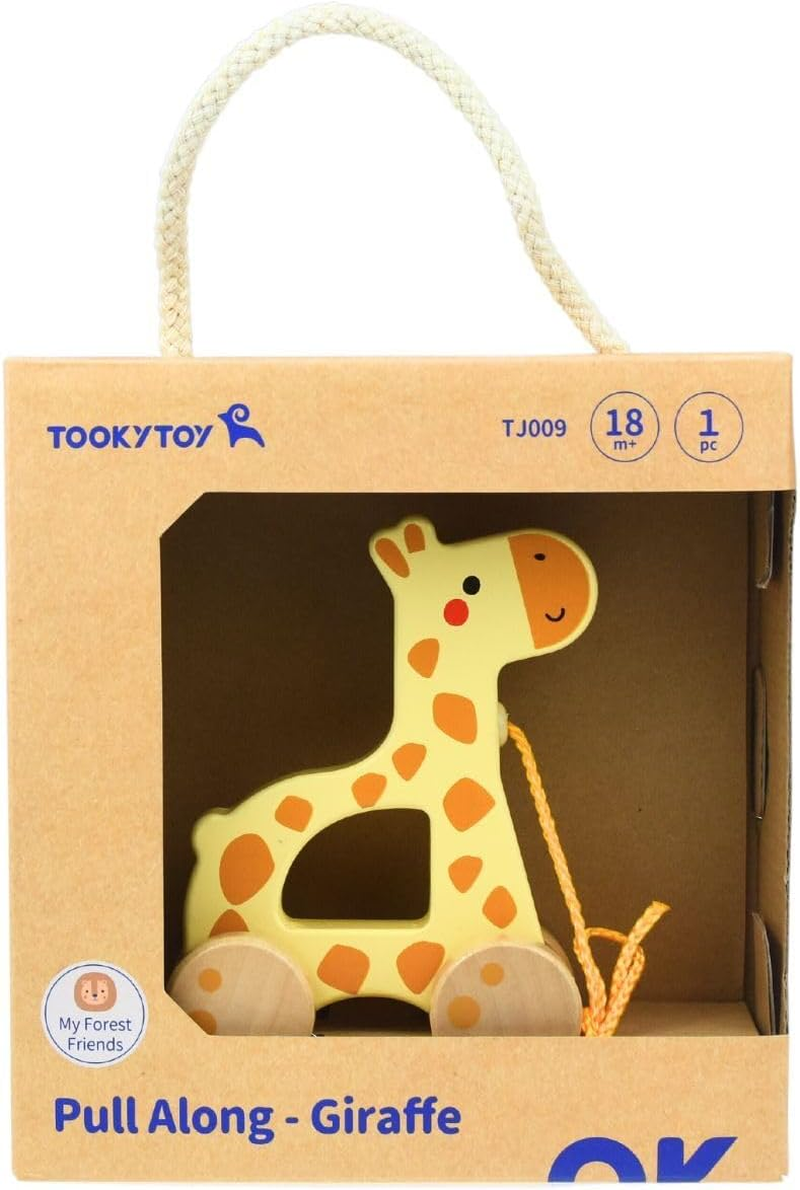 Tooky Toy My Forest Friends Pull along - Giraffe - Woodland-Themed Wooden Pull Toy image number 4