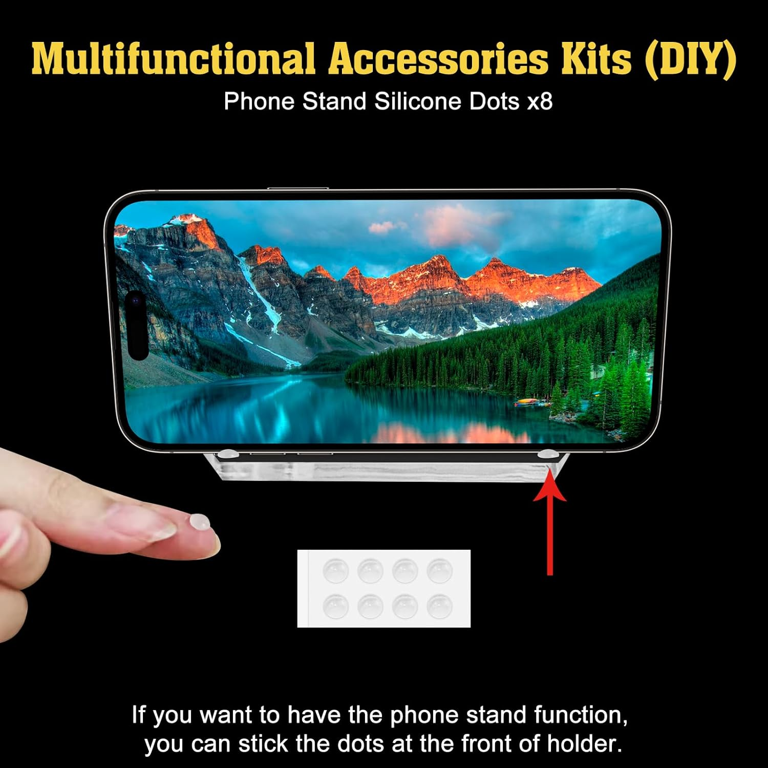 UCINNOVATE Vertical Laptop Stand, Adjustable Acrylic Desktop Stand with Adjustable Slot Size (0.7-1.1Inch) Compatible with Macbook/Surface/Ipad/Lenovo/Dell/Gaming Laptops/Keyboard (Clear)