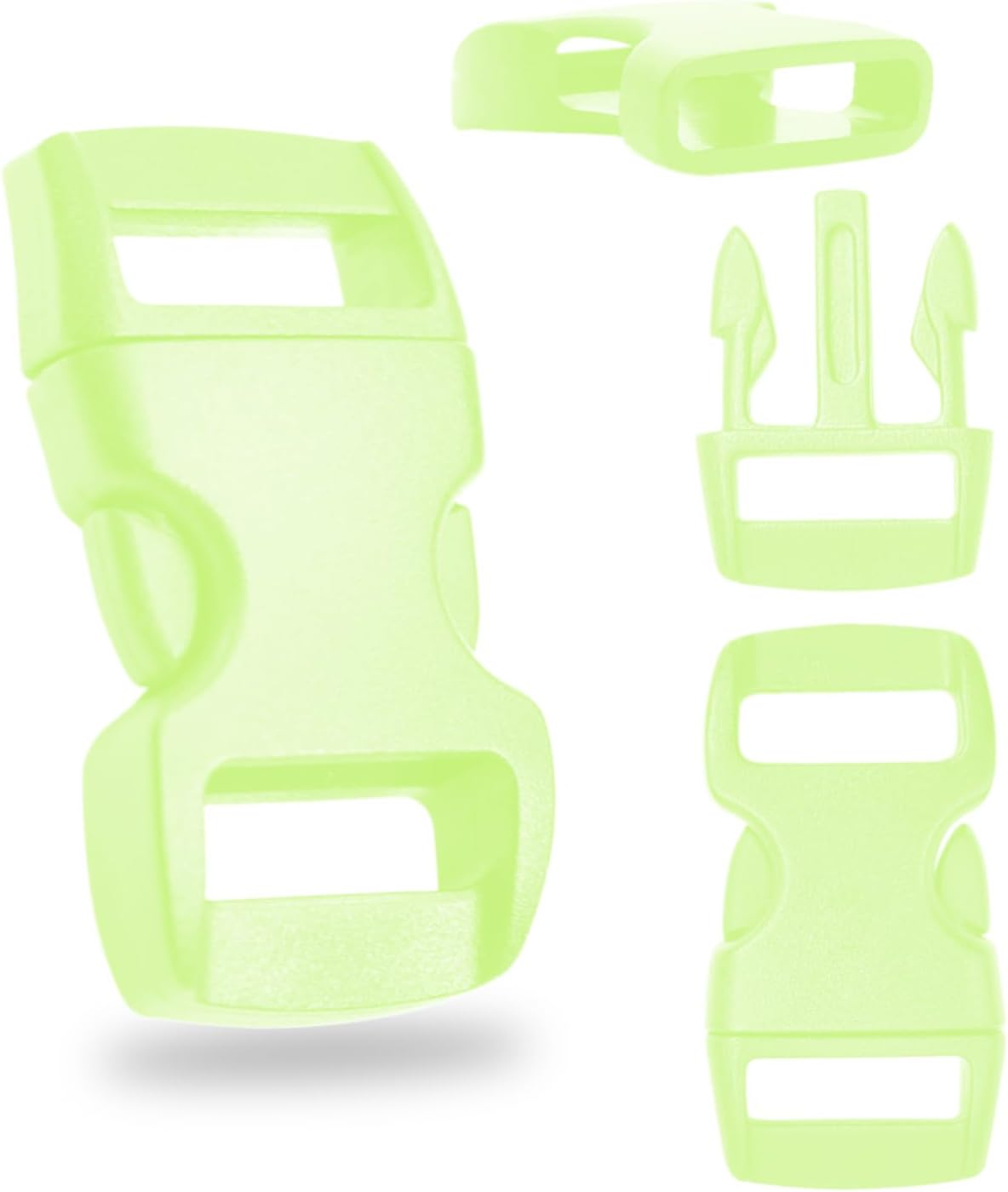 Coobigo Curved Paracord Buckle Clips Snap for Paracord Bracelets Parchute 550 Rope DIY Craft Black Pets Collar Straps Buckles