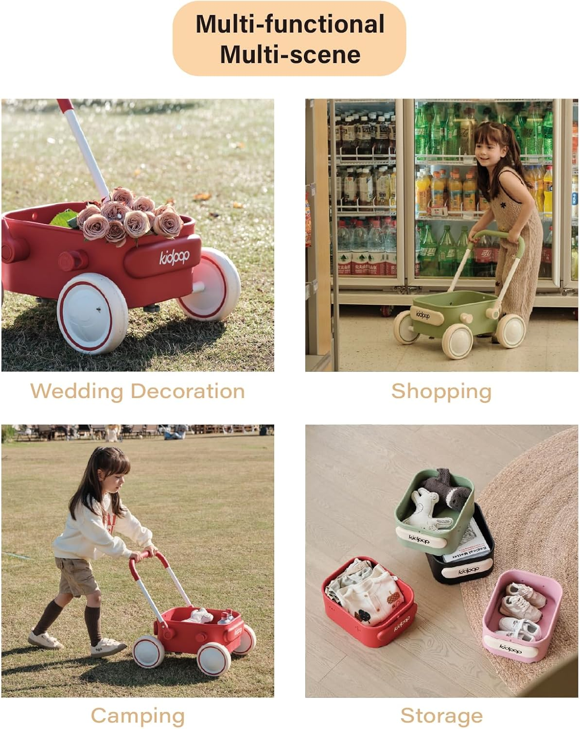 PULA Baby Push Walker with Wheels Toddler Wagon for First Learner Baby Toys 6-12 Months, 1 Year Old Birthday Gifts, Indoors and Outdoors (Green) image number 6