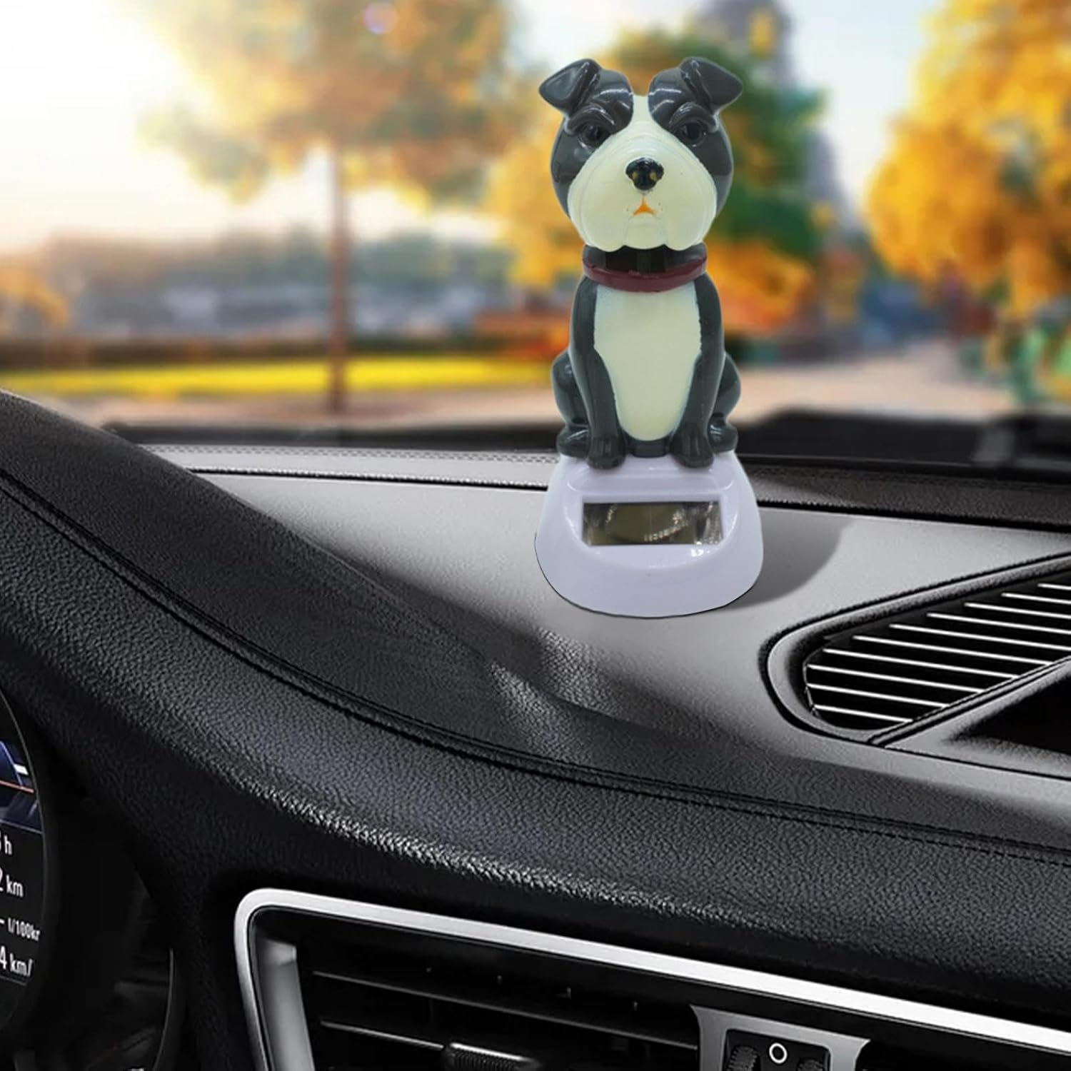 Acunny Solar Animal Figurines, Fun Solar Figures for Car Dashboard - Solar for Dog | Cute Dog Bobble Headed Board Decoration Toy image number 2
