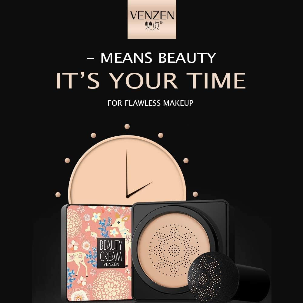 VENZEN Beauty Cream Clear Cover Natural Make up Nourish Moisturizes Protection Professional Skin Care 2 Colors 20G (#02 Ivory) image number 6
