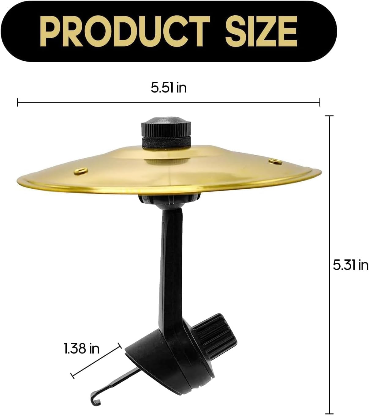 1PCS Car Cymbal Air Vent Clip, Mini Crash Drum Cymbal Ornament That Vibrates with Airflow, Funny Novelty Musical Dashboard Decor for All Car Models image number 6