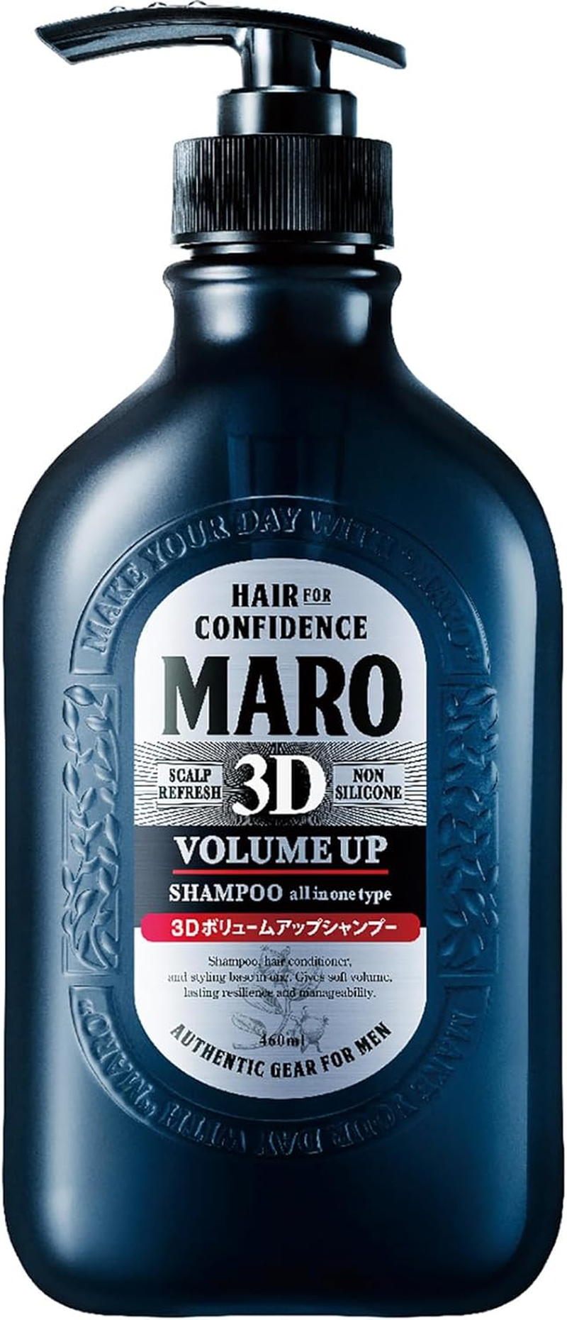 MARO 3D Volume up Shampoo EX Men'S Ultra Dense Foam, Defense Calp, Non-Silicone, 16.1 Fl Oz (460 Ml)