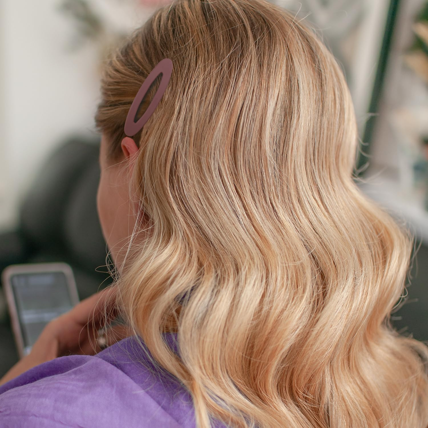 6Pcs 9Cm Large Snap Hair Clips Burgundy Matte Snap Hair Barrettes for Girls Women Hair Accessories (3 Color 02) image number 2