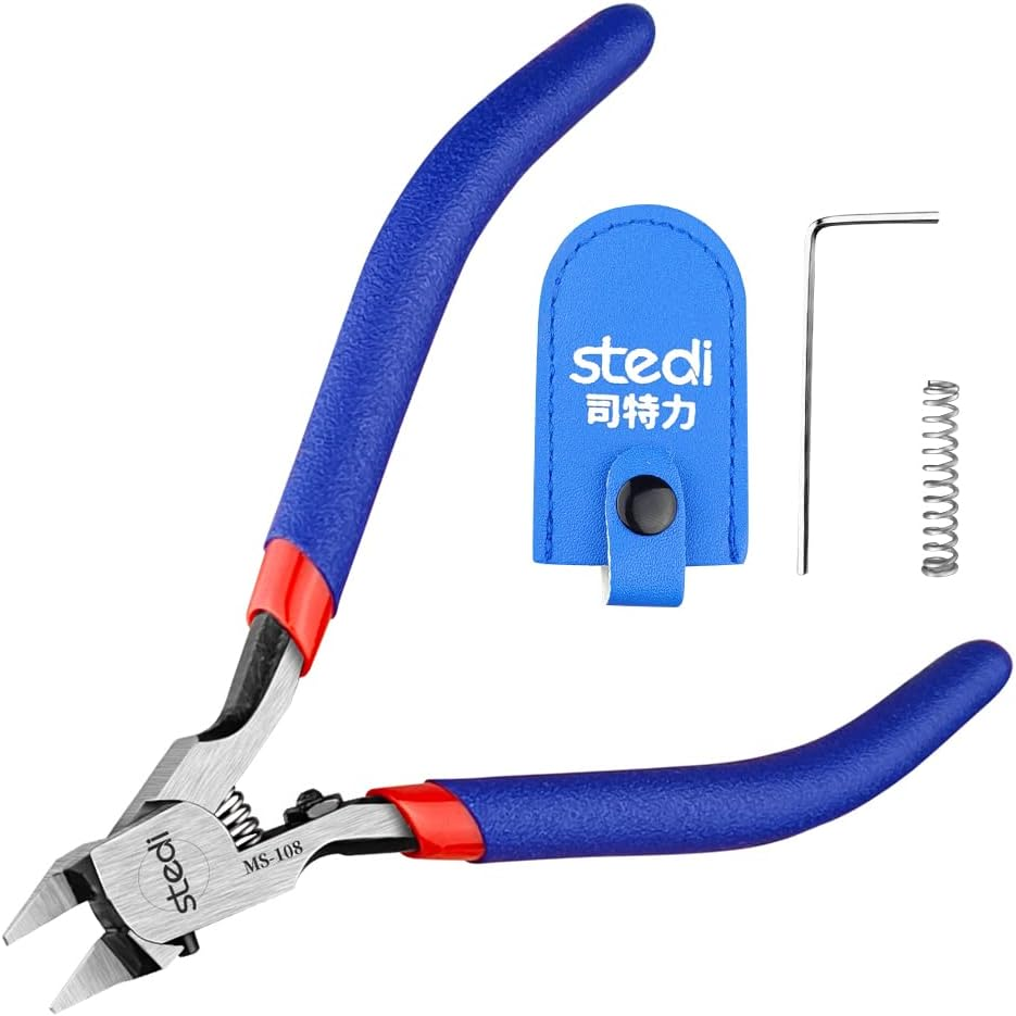 Stedi 5-Inch Model Nipper, with Ultra-Thin Single-Edge and Blade Case Plastic Model Tools for Gundam Repairing Plastic Model and Fixing, Blue image number 2