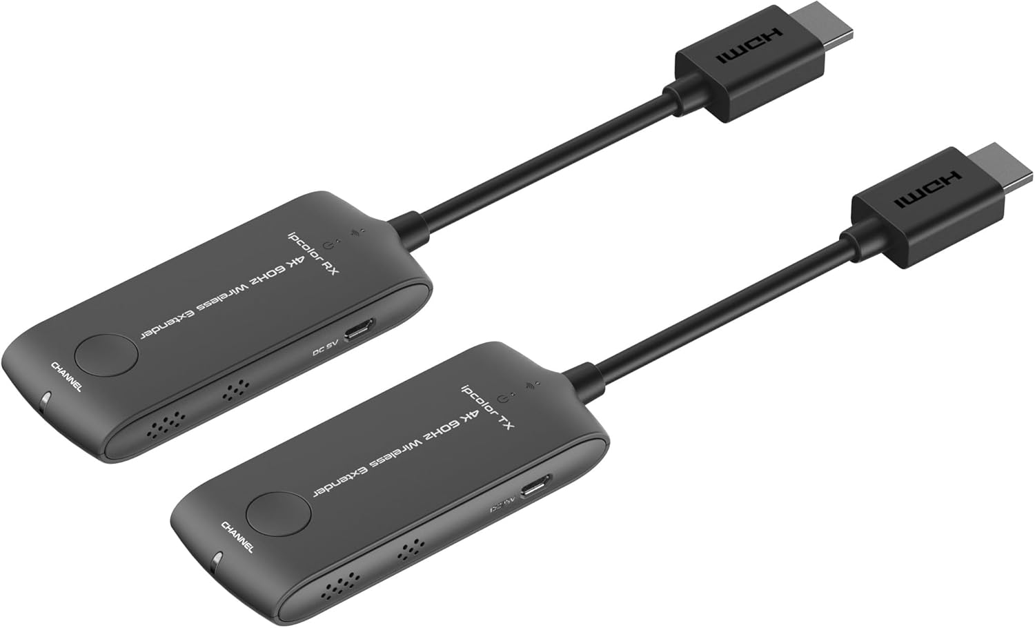 Premiumcord 4K HDMI Mini Wireless Extender to 20 M, UHD 4K 2160P 60Hz, Full HD 1080P, 18Gbps, HDMI2.0, HDCP2.2, Black