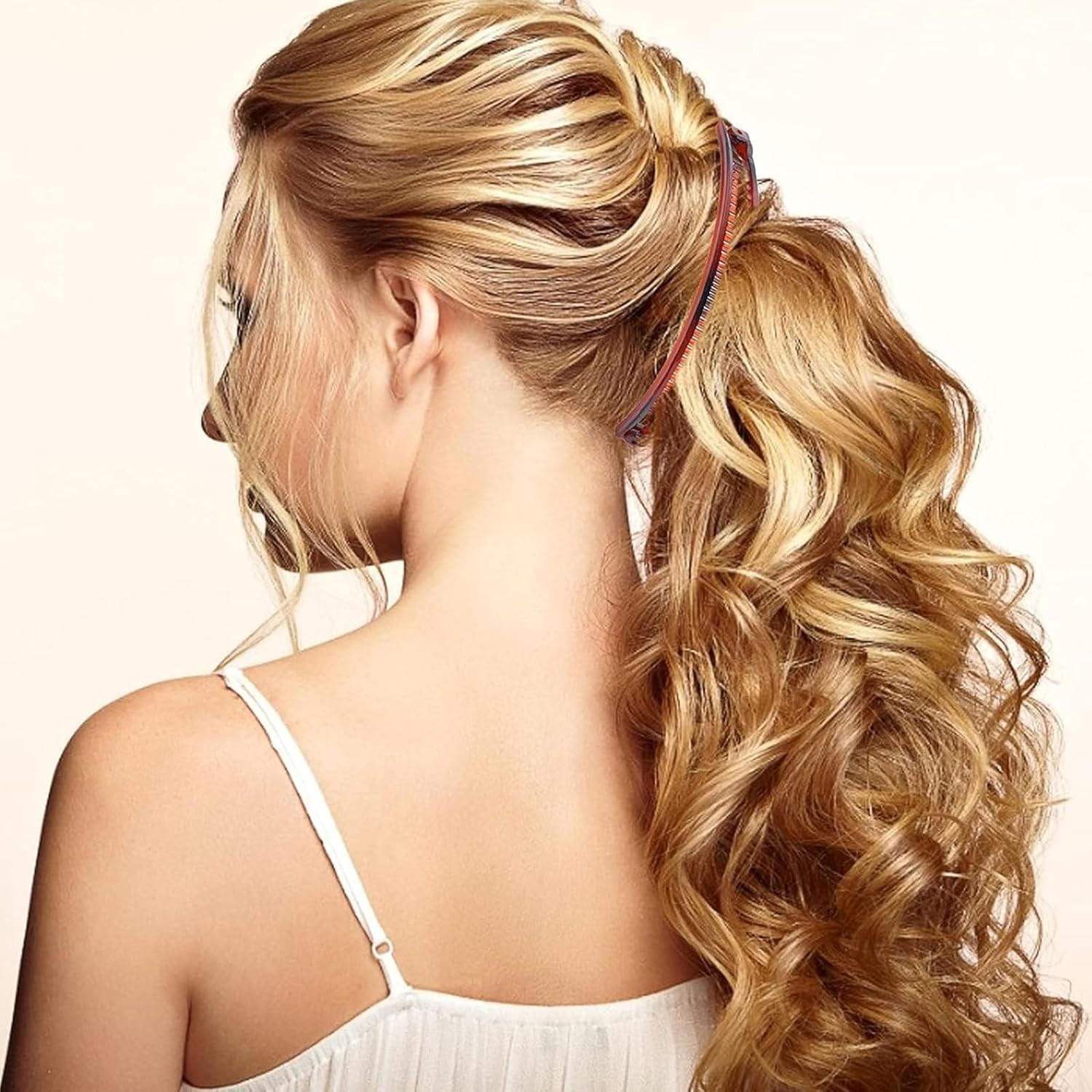 Pack of 3 Banana Clips, Retro Banana Hair Clips, Banana Clip Hair, Portable Non-Slip Banana Clip, Ponytail Hair Clip for Women and Girls, Thin, Thick Hair, Fashionable Hairstyles and Hair Styling. image number 1