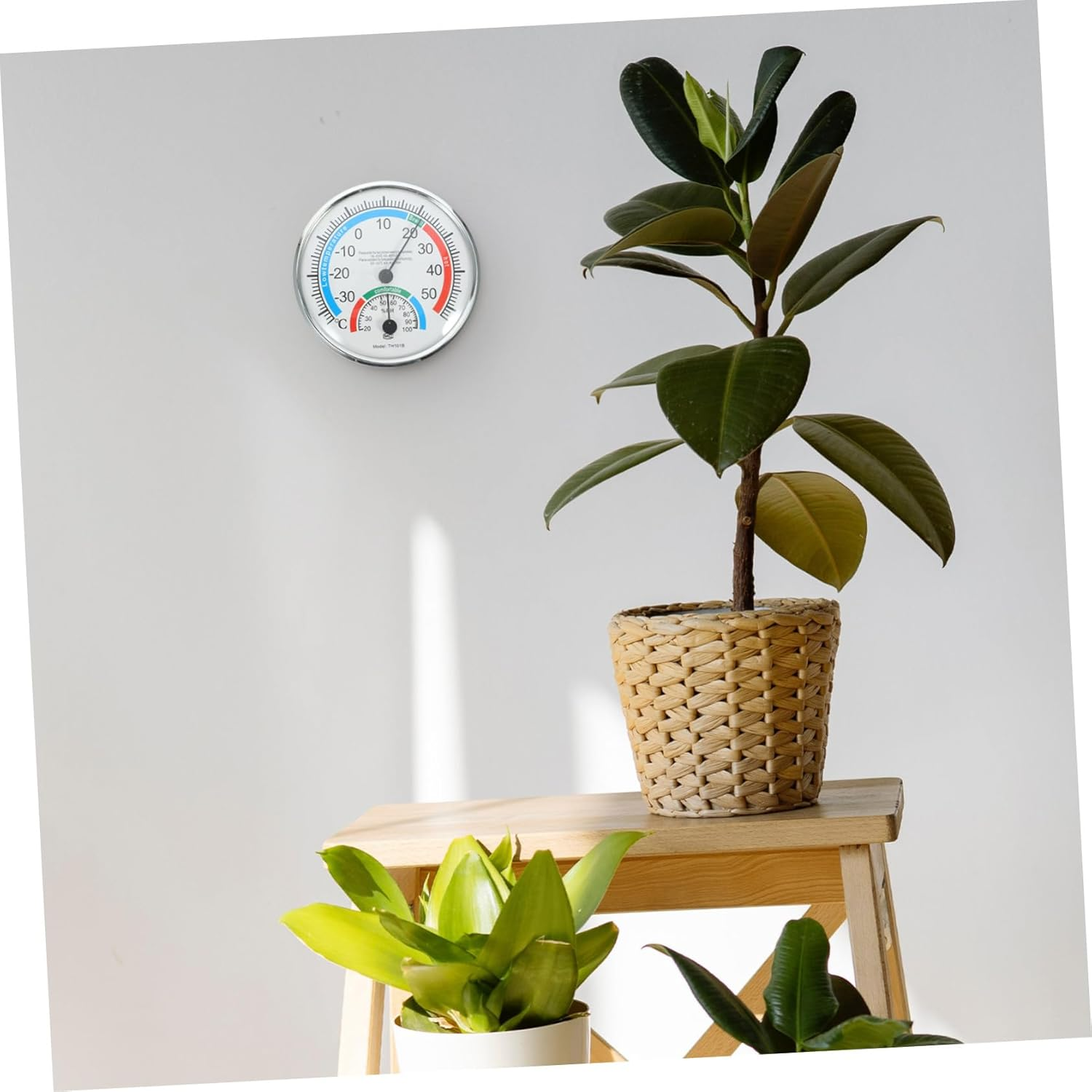 Accurate Indoor Outdoor Hygrometer Thermometer Wall-Mounted Temperature Humidity Gauge for Garden Home Office Abs image number 1