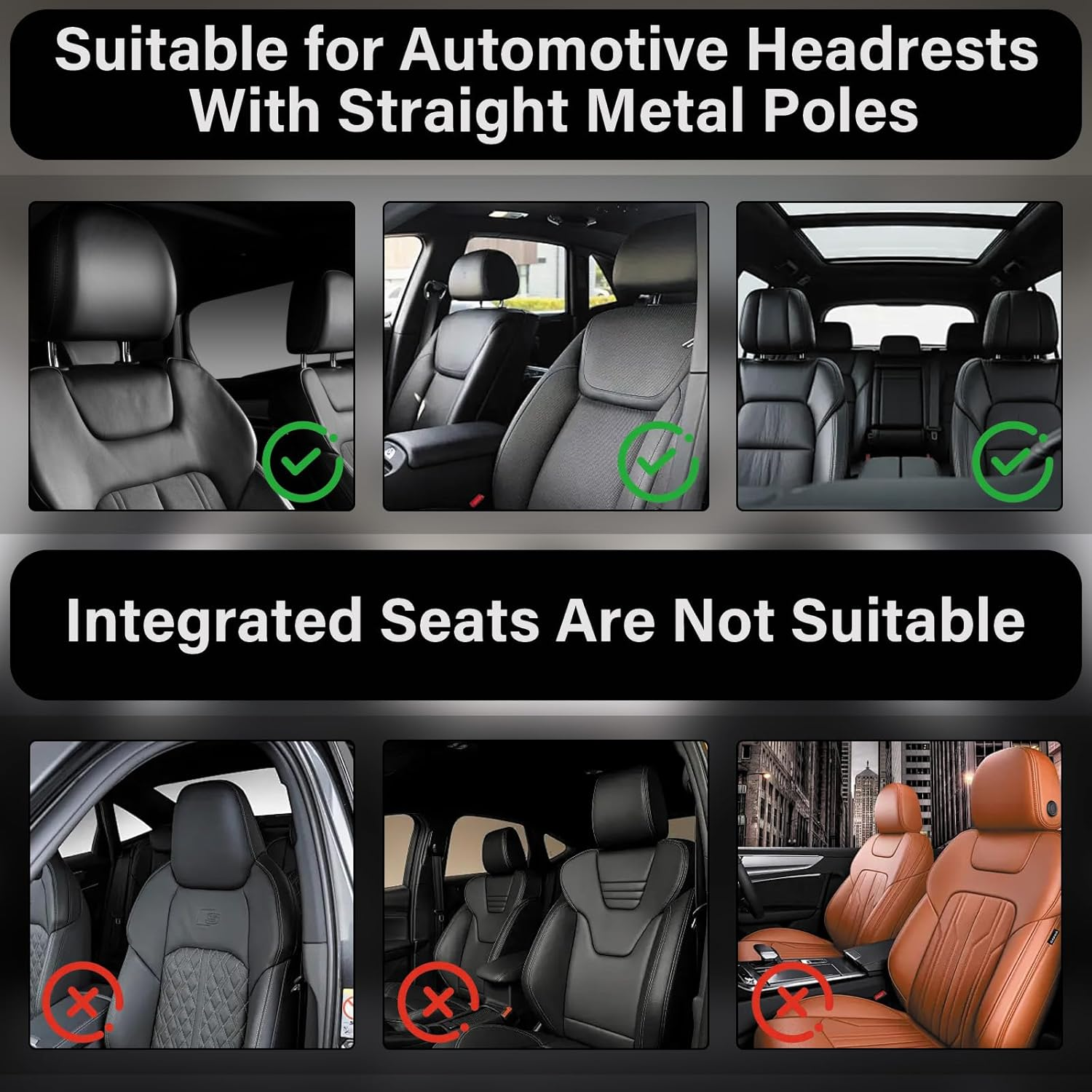 Car Headrest Tablet Holder, Ipad Car Mount Back Seat - 360&deg; Rotating Adjustable, Universal for 5-11" Tablets/Phones, Stretchable Fit for Ipad, Samsung, Phone, Backseat Headrest Mount (Black) image number 4