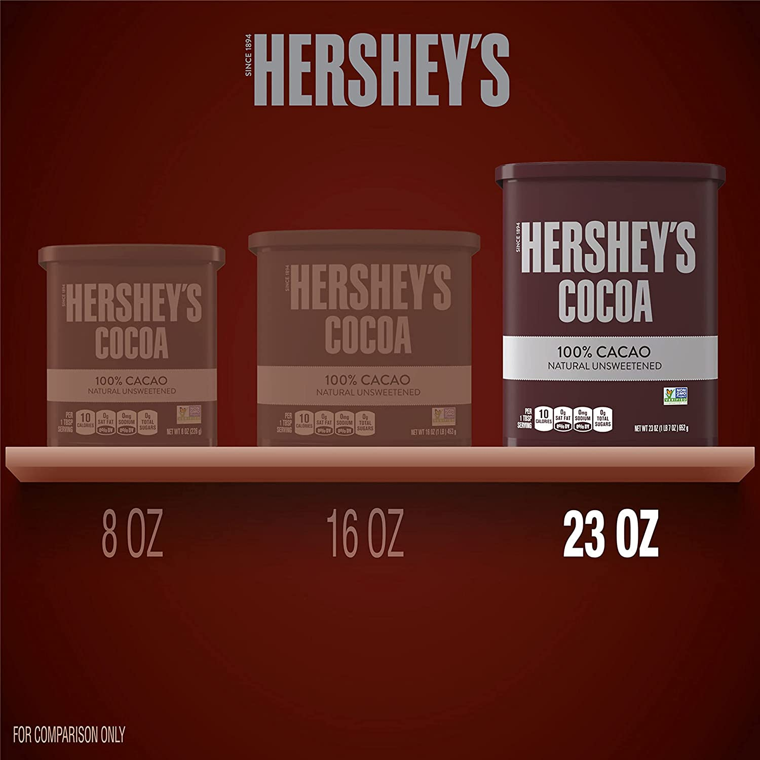 Hershey Natural Unsweetened Cocoa, 650G image number 4