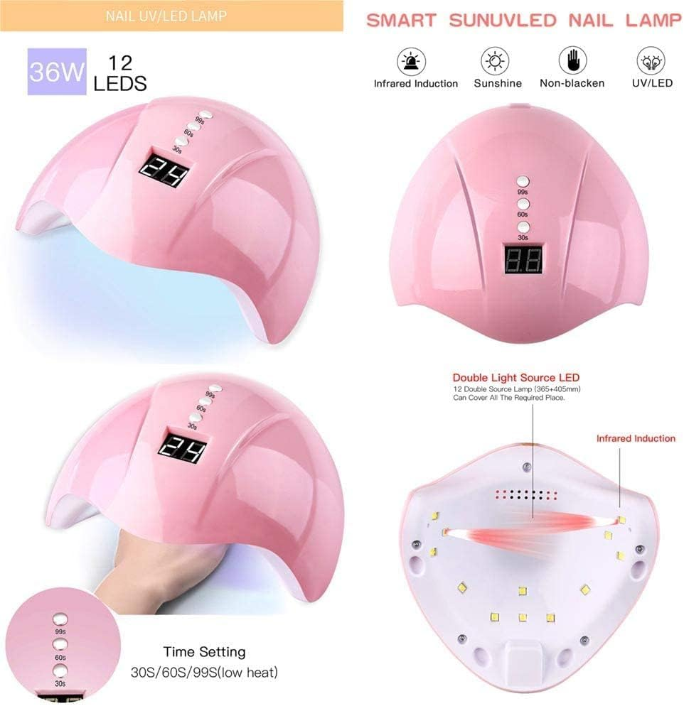 Acrylic Nail Kit,Acrylic Powder Set,Electric Nail Drill Set Polish Pen File Kit, Nail Lamp Manicure Dryer Lamp, Acrylic Nail 3D Art Manicure Supplies for Beginners with Everything image number 1