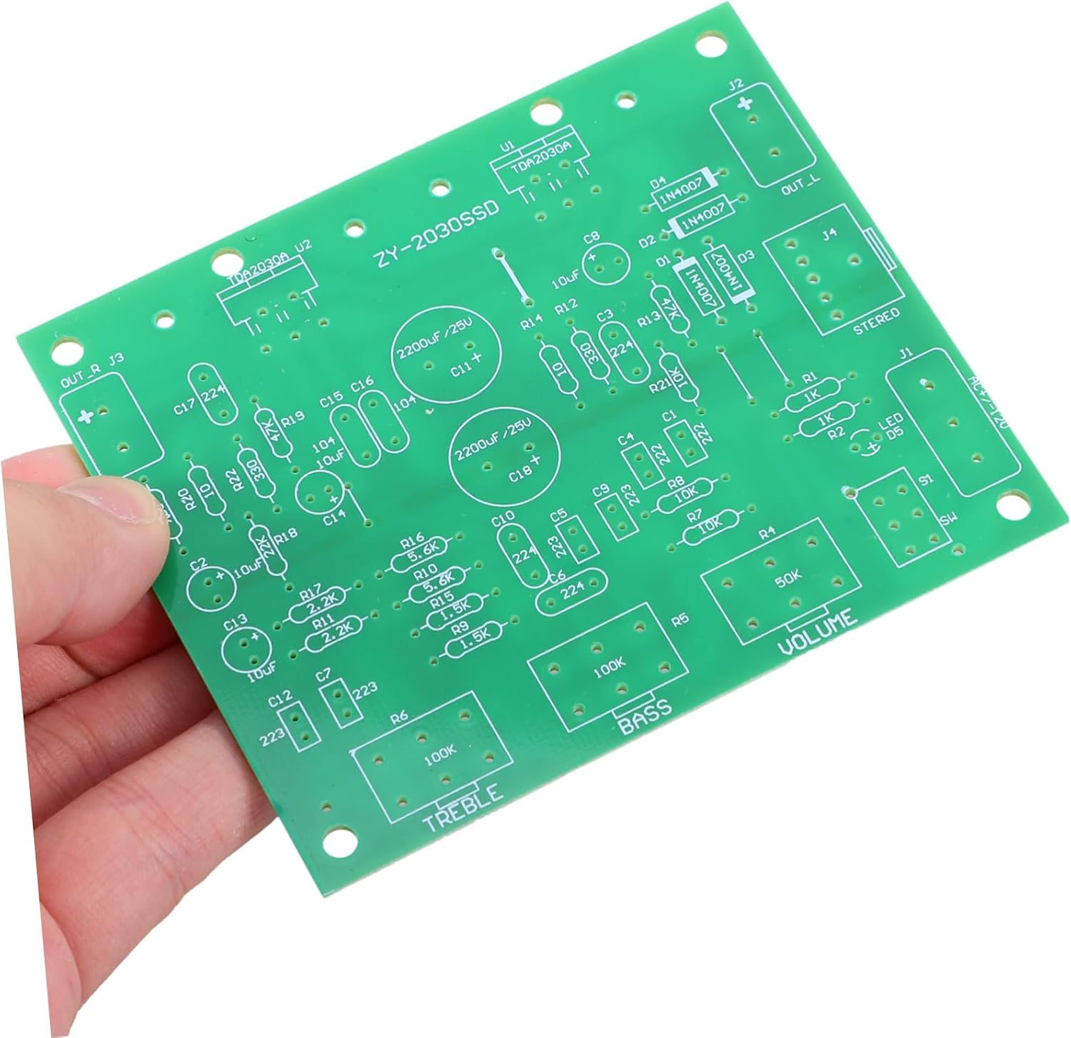 PAMINGONO Stereo Amplifier Board Power Amp Module DIY Kit with Gold Knob for Audio System Audio Enthusiasts Home Speaker Assembly image number 6