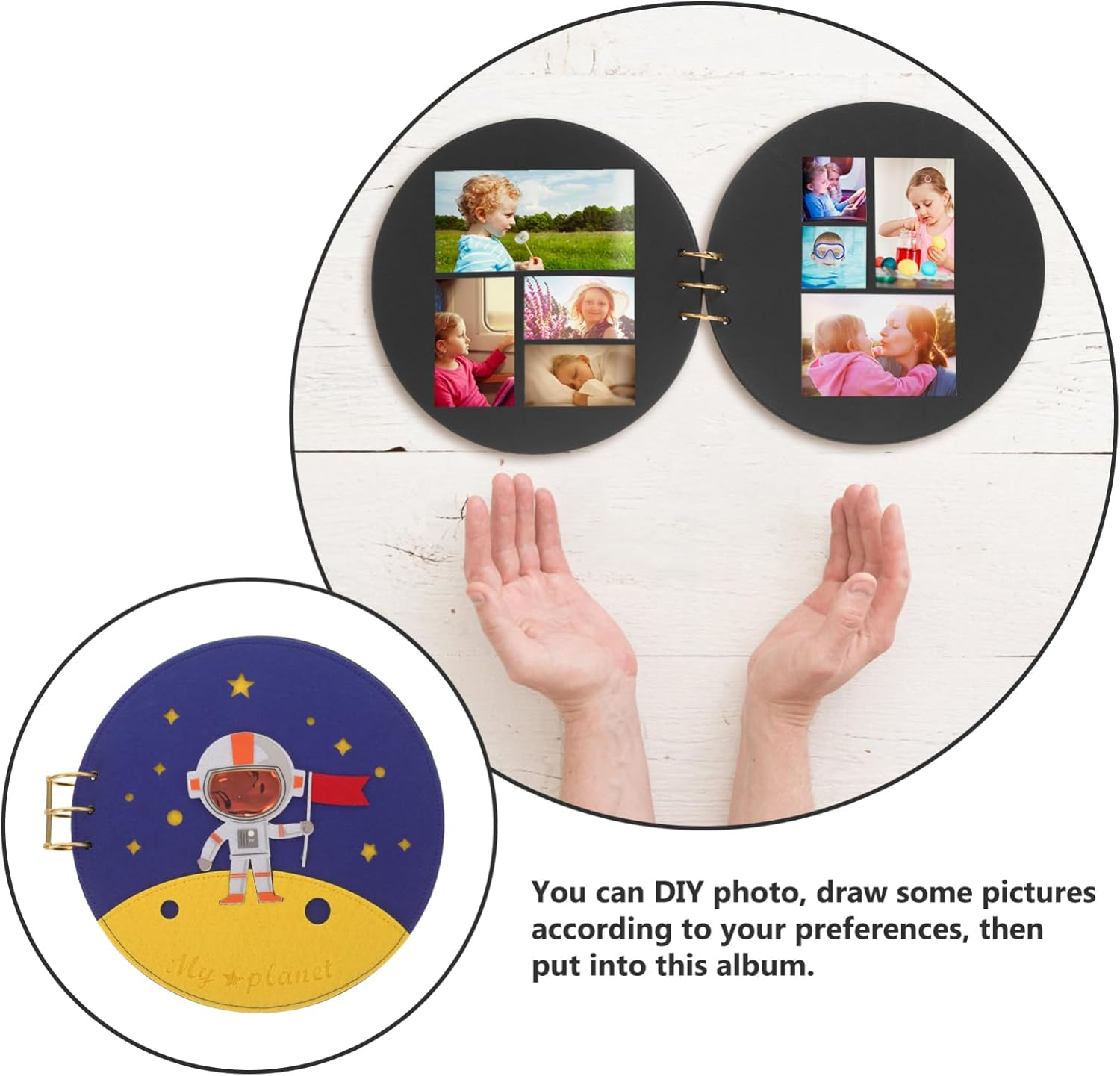 KOMBIUDA Photo Album DIY Keepsake Book for Growth Decorative Album for Newborn Memories for Showers Birthdays and Family Celebrations image number 4