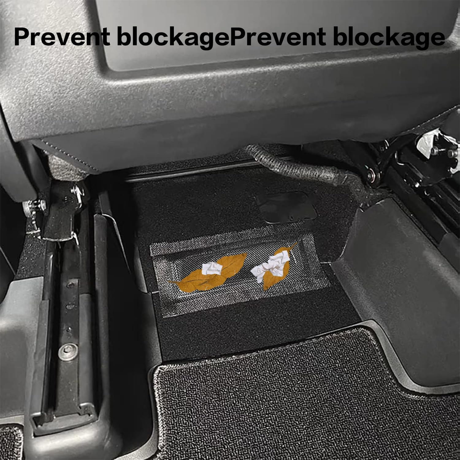 Kaoruo Rear Air Vent Cover for Tesla Model 3 & Model Y &ndash; 2 Pack Backseat Air Conditioning Outlet Protector with Upgraded Mesh Cloth & Velcro, Interior Accessories image number 3