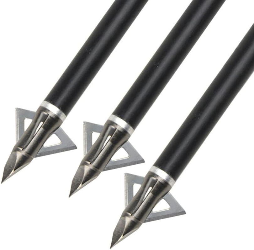 SHARROW 12Pcs Archery 3 Sharp Fixed Blade Broadheads 100 Grain Hunting Arrow Heads Bolts for Crossbow and Compound Bow image number 2