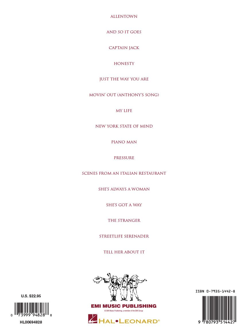 The Billy Joel Keyboard Book: Note-For-Note Keyboard Transcriptions image number 3