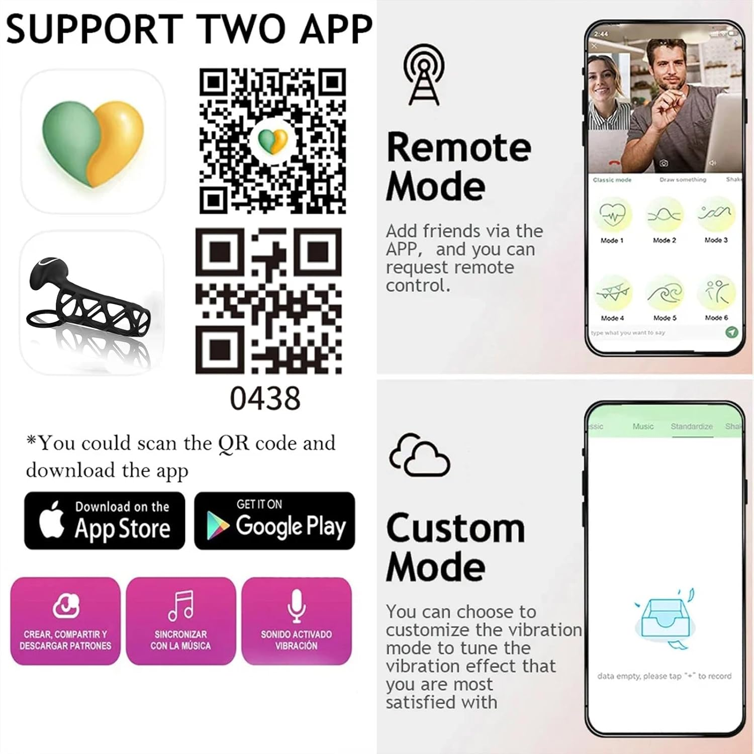 App Control Vibrating Cock Ring Penis Sleeve Delay Thick Flexible Erection Enhancing Enhancer with 9 Vibration Modes Male Stretchy Silicone Cock & Ball Rings Set Couples Last Longer & Harder Adult Mens Pleasure Women Sex Toy