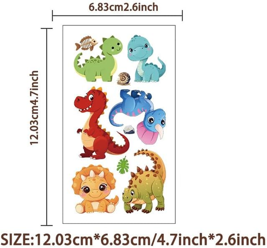 Dinosaur Party Favors, 80 Pcs Dinosaur Tattoos Temporary for Kids Boys, Cute Fake Tattoos Stickers for Birthday Party Supplies Favors image number 4