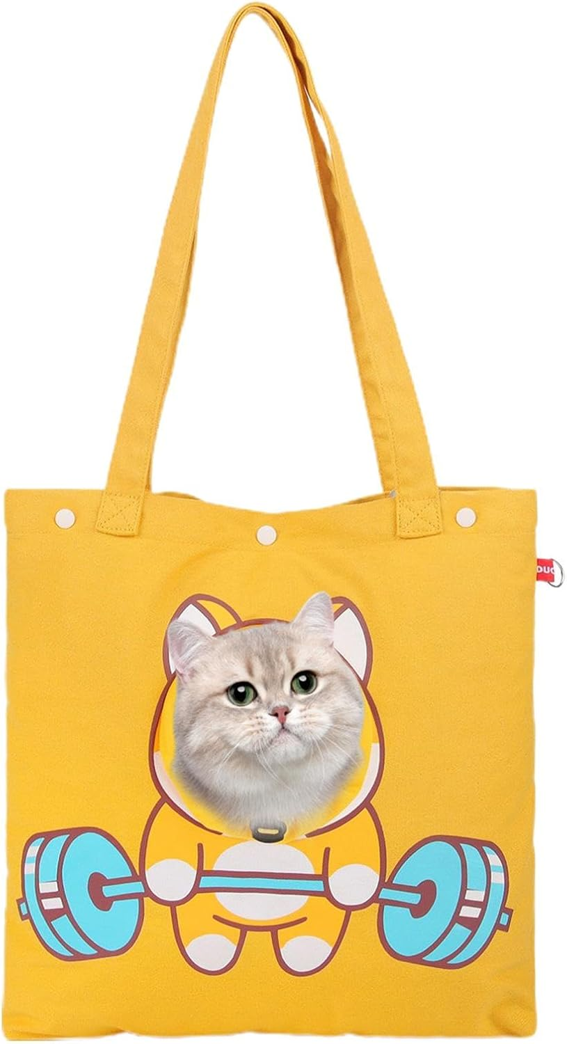 Pet Canvas Shoulder Carry Bag,Small Dog Carrier Sling - Pet Carrier for Small Dogs and Cats, Outdoor Dog Tote Bag for Shopping Camping