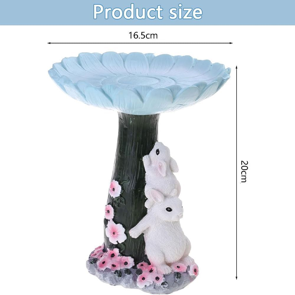Bird Bath for Outside,Resin Bird Feeder Tree Bowl Stand Fountain,Bird Feeding Station,Bird Feeding Station,Lightweight Resin Birdbath Bowl Yard Statue for Garden Outdoors Patio Lawn Backyard image number 5
