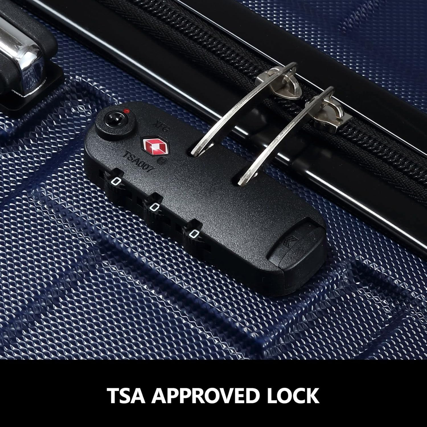 2Pcs Luggage Sets Hardside Expandable Luggage with Spinner Wheels Travel Suitcases Carry on Navy Blue 20In & 28In Suitcases image number 2