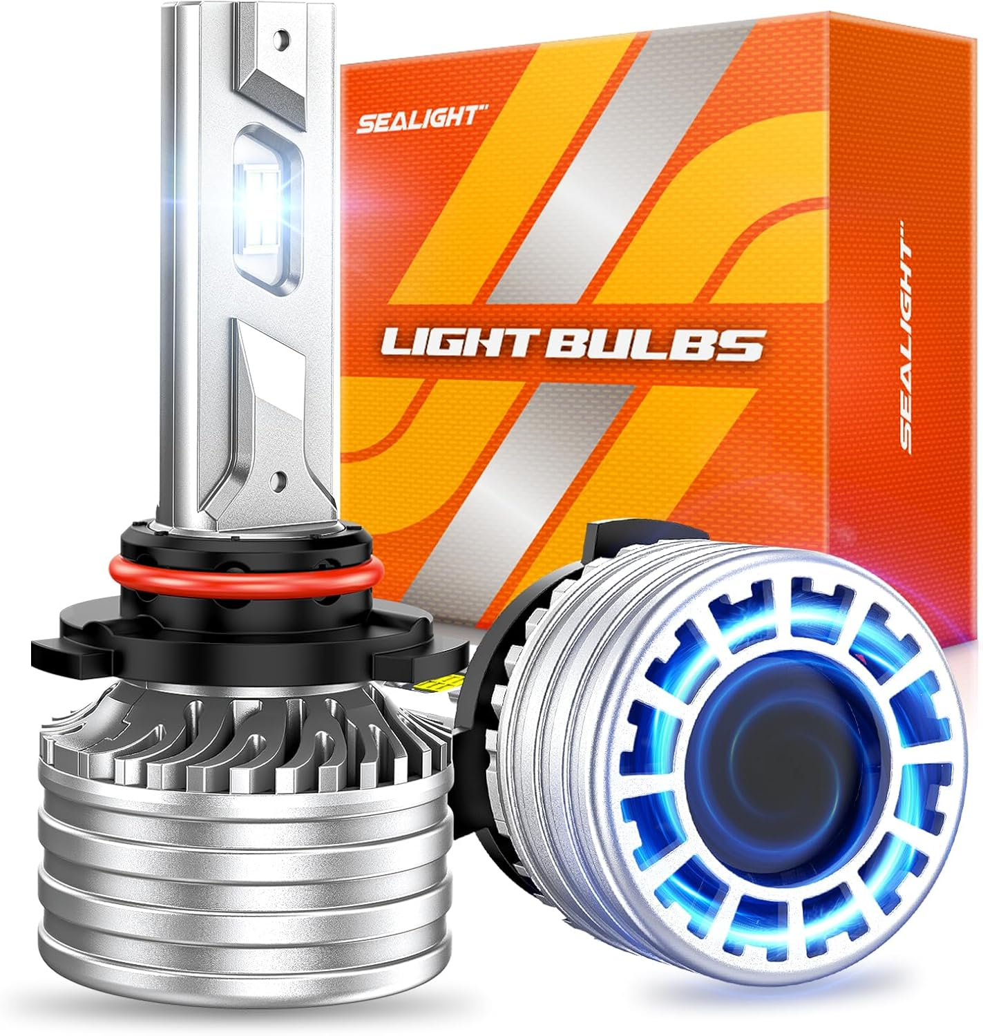 SEALIGHT 55000LM 9005 LED Bulbs, 6500K White Super Bright 9005/HB3 Fog Light Bulbs, Plug and Play, Pack of 2