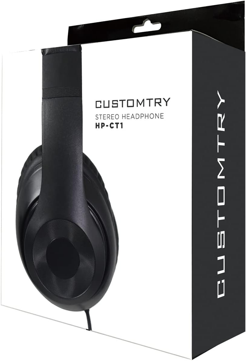 CUSTOM TRY CUSTOMTRY Custom Tri Headphones Sealed 40Mm Driver HP-CT1 [6.35Mm Stereo Conversion Plug Included] Black image number 2