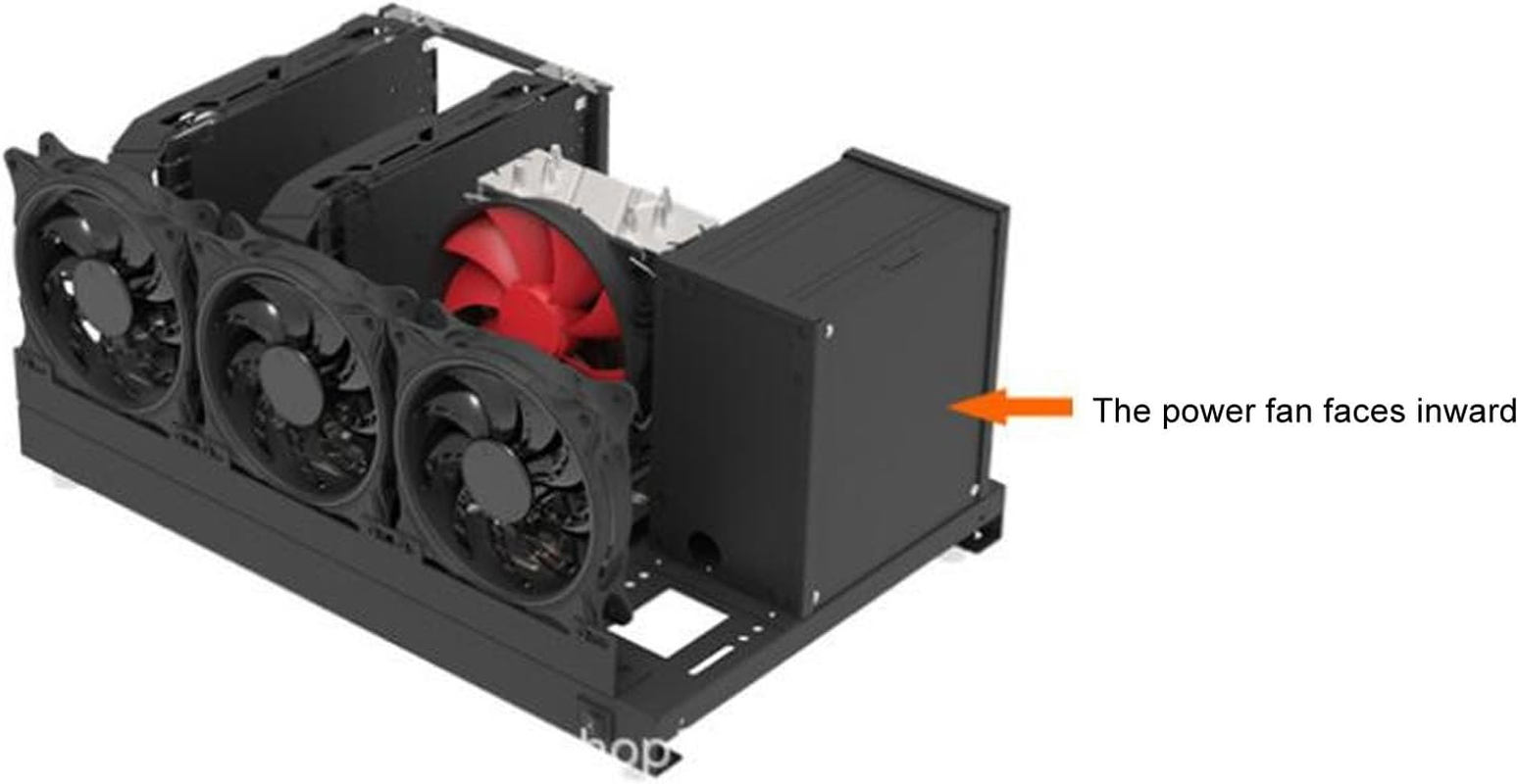 DIY Gaming Computer Case Powerful Heat Dissipation Motherboard Case Rack Fast Open Chassis Frame with Handle Open Pc Case ATX Computer Case Computer Cases image number 5