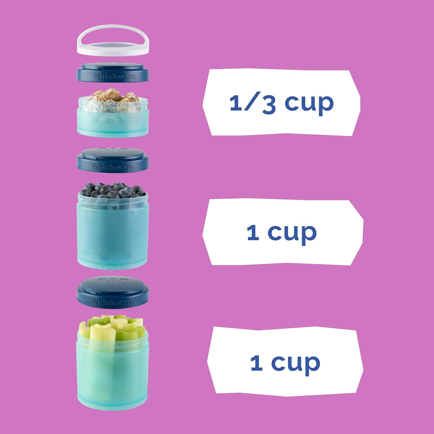 Whiskware Container Stackable Snack, 2 1/3 Cup, Rapunzel and Pascal image number 2